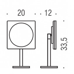 Косметическое зеркало COLOMBO DESIGN SPECCHI INGRANDITORI B9755 настольное с подсветкой увеличение 3 раза питание от розетки