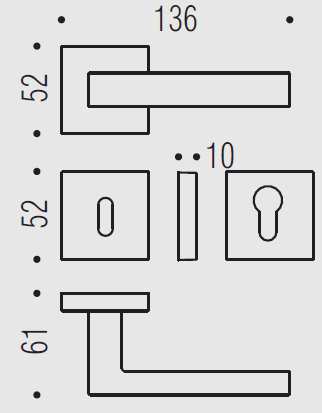 Дверная ручка Colombo ELLESSE BD21R хром матовый